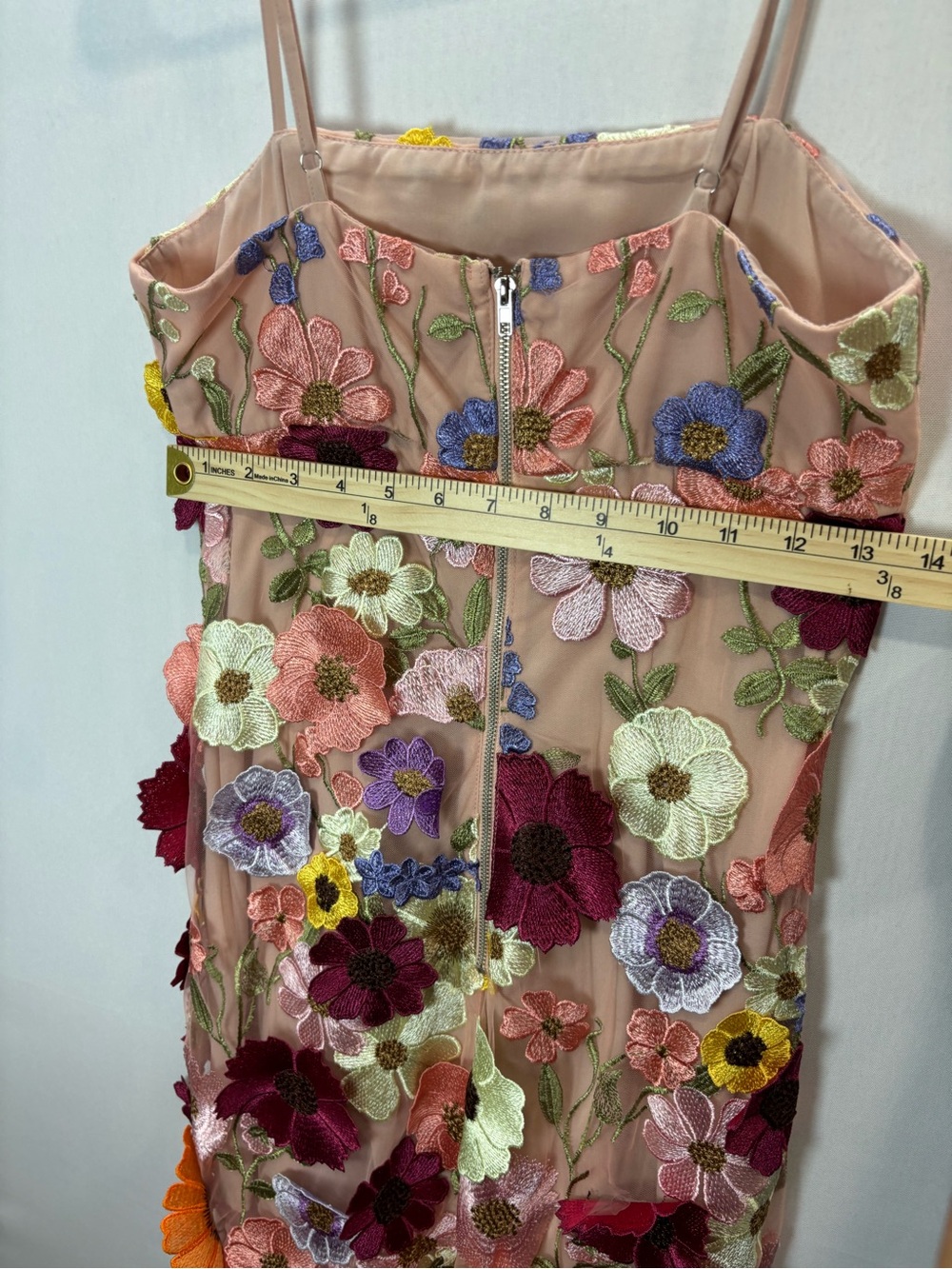 Storia Pink Floral Appliqué Mini Dress - Picture 10 of 15